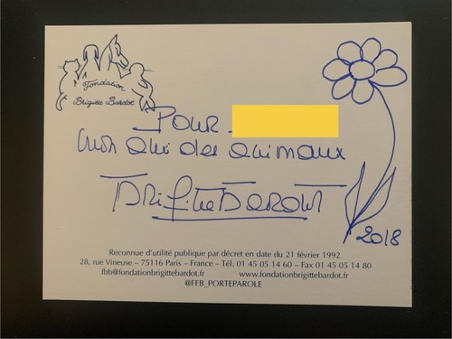 Autographe original - , de