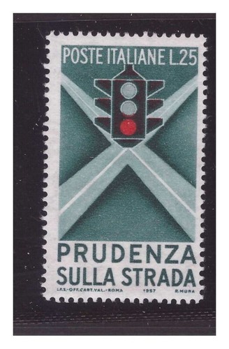 Italie 1957 feu tricolore - italie,