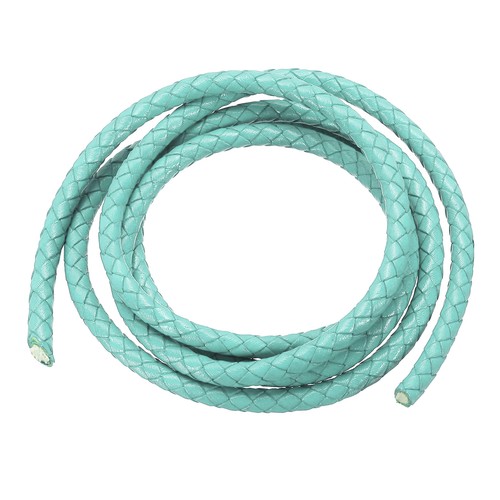 Cordon cuir tressé rond - , mm