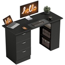 HOMCOM bureau 120x49x72cm Noir