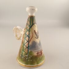 Mouchette candle extinguisher porcelain butterfly socket painted decor early 20th century