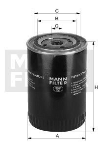 Filtre huile mann filter - filtre,