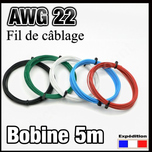 Awg22 fil câblage - fil, de