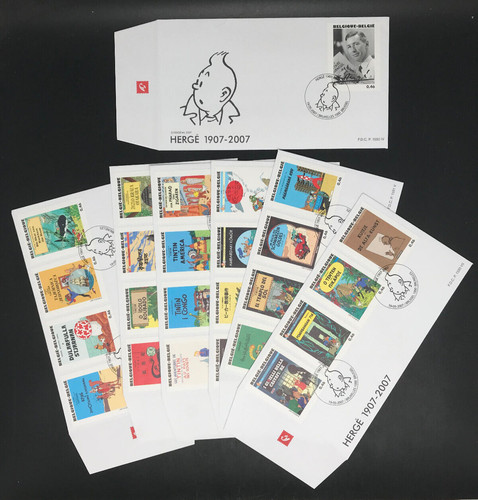 Herge tintin 7 enveloppes - -,