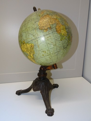 Globe mappemonde xixe pied - -globe,