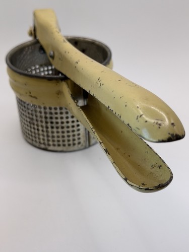 Vintage yellow metal - yellow, potato