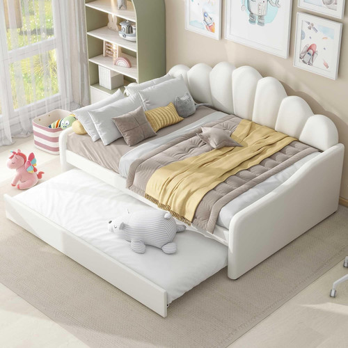 Velvet upholstered daybed with - daybed,