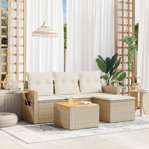 Salon jardin avec coussins - jardin,