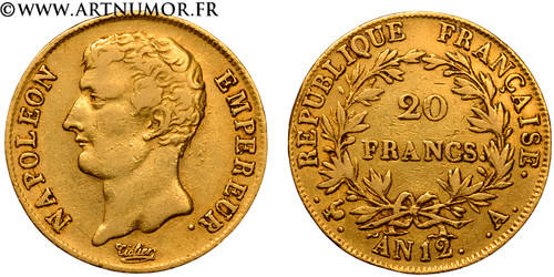 Napoléon empereur 20 francs - 20,