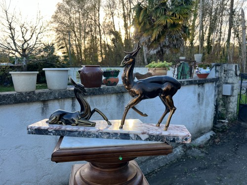 Sculpture art déco - art, biche