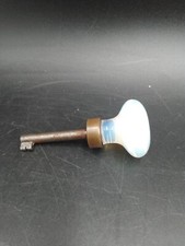 Rare Napoleon III Opalescent Glass and Iron Drawer or Cabinet Key