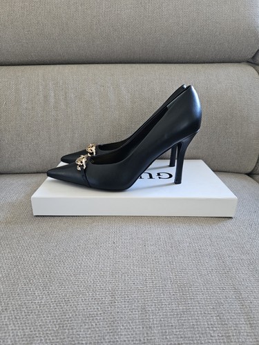 Guess escarpins cuir noir - guess,