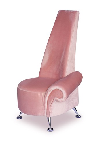 Highback fauteuil velours rose - highback,