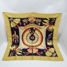 NO TARIFF Hermes scarf Carre 90   Yellows Silk100% 4152389