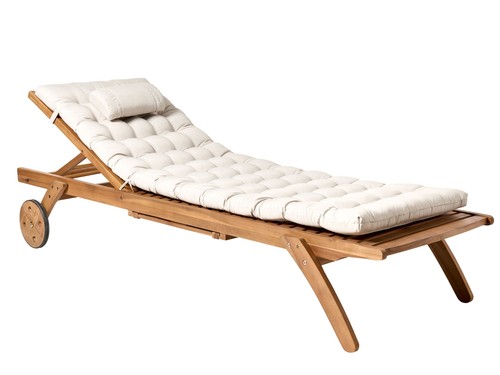 Chaise longue bois acacia - chaise, en
