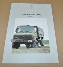 Mercedes Benz Unimog U 1550 L 4x4 Military Truck Brochure Prospekt 0895 DE