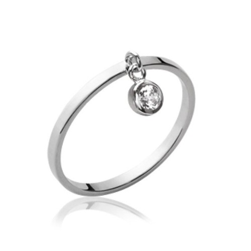 Alliance sertie femme - -, argent
