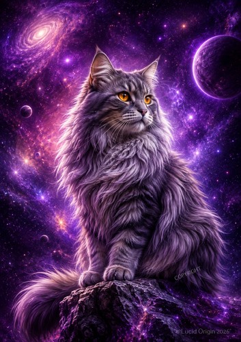 Chat maine coon galaxie - maine,