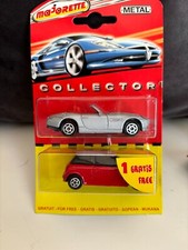 Majorette 1/64 - pack Austin mini cooper cabrio rouge toit blanc + BMW Z8 grise