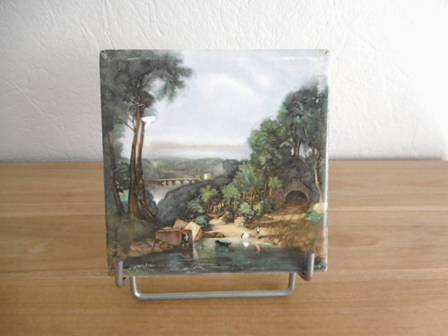 Carreau faience gien ancien - carreau,