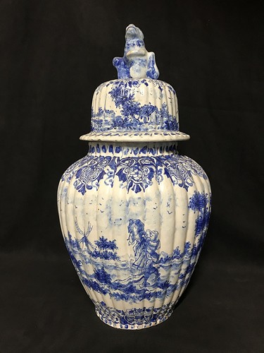 Pot couvert delft - pot,