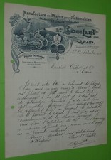INVOICE 1911 HEADER MANUFACTURE OF HEADLIGHTS FOR AUTOMOBILES BOILLET LYON