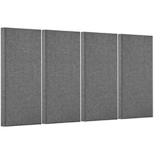 Panneau Acoustique Mural Autocollant Insonorisant 60x30x5 cm Lot de 4 Gris
