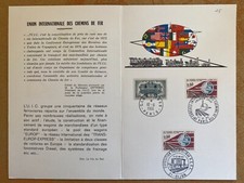 Philatelic sheet 13x21cm stamp 1966 section DIJON railway train