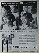 1962 BOLEX 18A 5 PICTURE 8MM PROJECTOR ADVERTISEMENT FRENCH AD PUB
