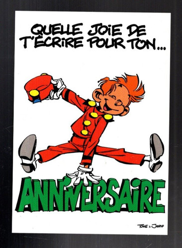 Carte postale spirou quelle - postale, spirou.