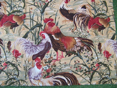 Coupon tissu les - de, coqs