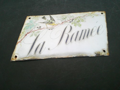 Plaque emaillee ancienne - emaillee, de