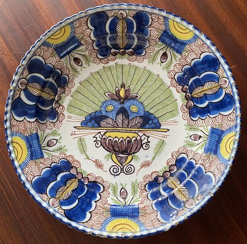 Coupe assiette faïence delft - assiette,