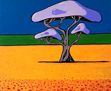 Acrylic on canvas, landscape, 2025, 46 x 38 cm, direct from the workshop, B Jost