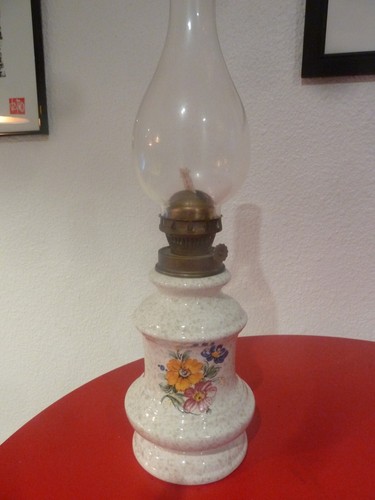 Lampe petrole faience - lampe, en