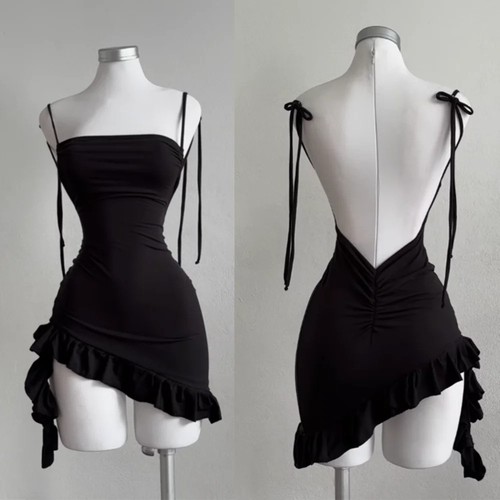 Robe sexy lacets dos - robe, nu