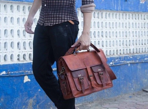 Sac besace cuir véritable - cuir,