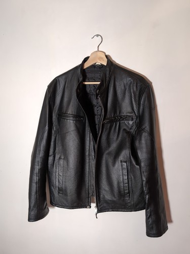 French vintage leather jacket - leather,