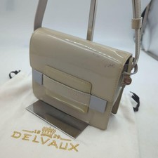 Delvaux Mini Madame Shoulder Bag Patent Leather Greige Beige Japan Authentic