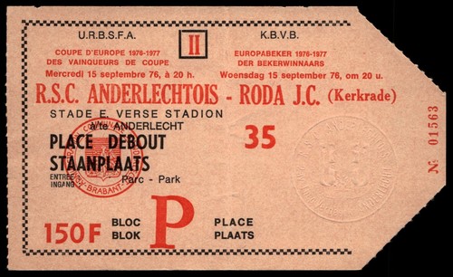 Billet 1976 rsc anderlecht - billet,