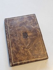 Antique Leather and Metal Book Way of the Cross Travel 1930