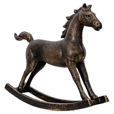 Cheval à bascule sculpture statuette décoration fer style antique 18cm
