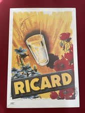 1957 RICARD Alcohol Metal Unenamelled Advertising Sign