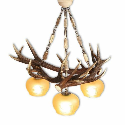 Lustre avec vrai - de, cerf
