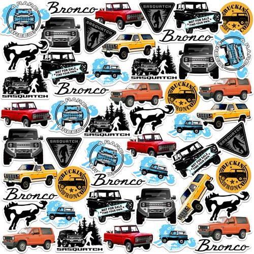 Ford bronco die cut - die, 50