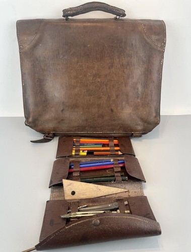 Ancien cartable trousse - cartable,