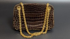 Sac Vintage Cuir de Crocodile
