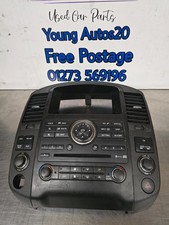 NISSAN NAVARA D40 BLACK RADIO SAT NAV CONTROLS & HEATER CONTROL PANEL WITH AIR