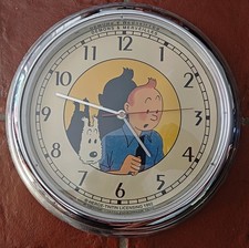 TINTIN Horloge TINTIN & MILOU - Démons & Merveilles 1992 - 30 cm