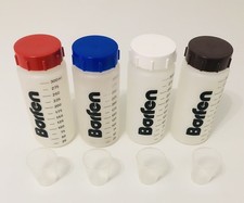 Barfen Darkroom Storage - Set of 4 300cc Calibrated Bottles + 4 30ml measures
